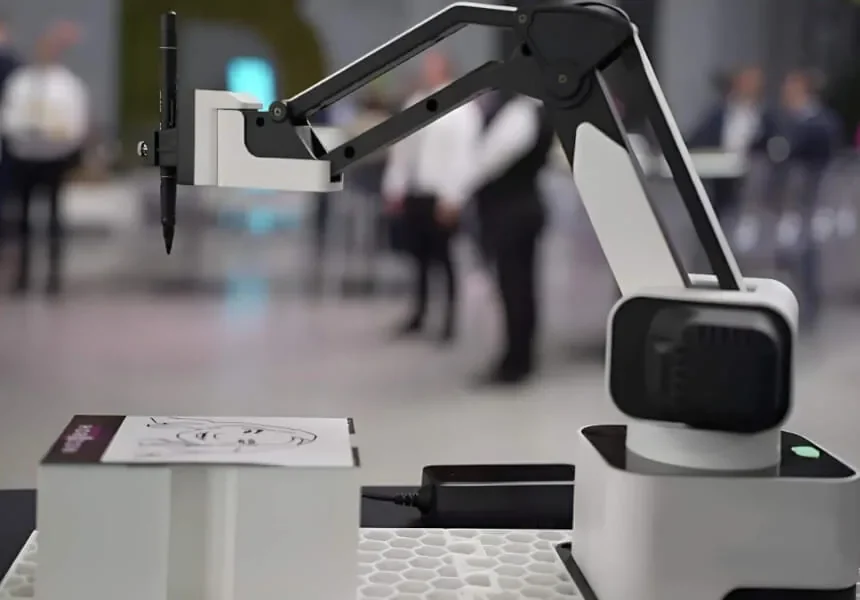 Sketchbot рисует портрет выпускника как сувенир
