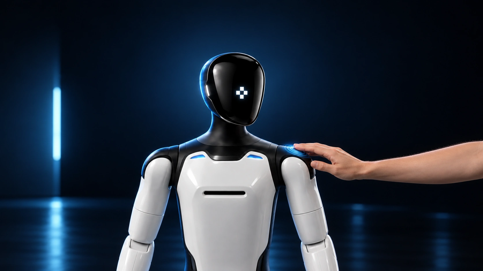 Датчики касания на плечах робота-гуманоида Agibot A3 Ultra