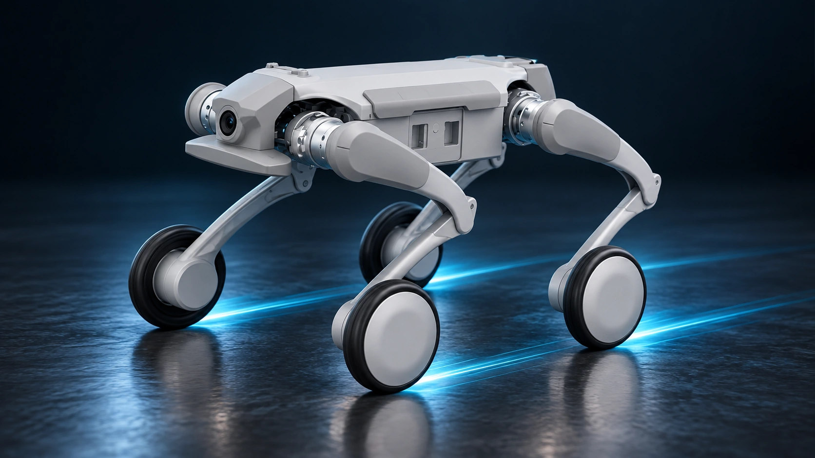 Колёсно-шагающий робот Inchbot L1-W EDU едет на колёсах