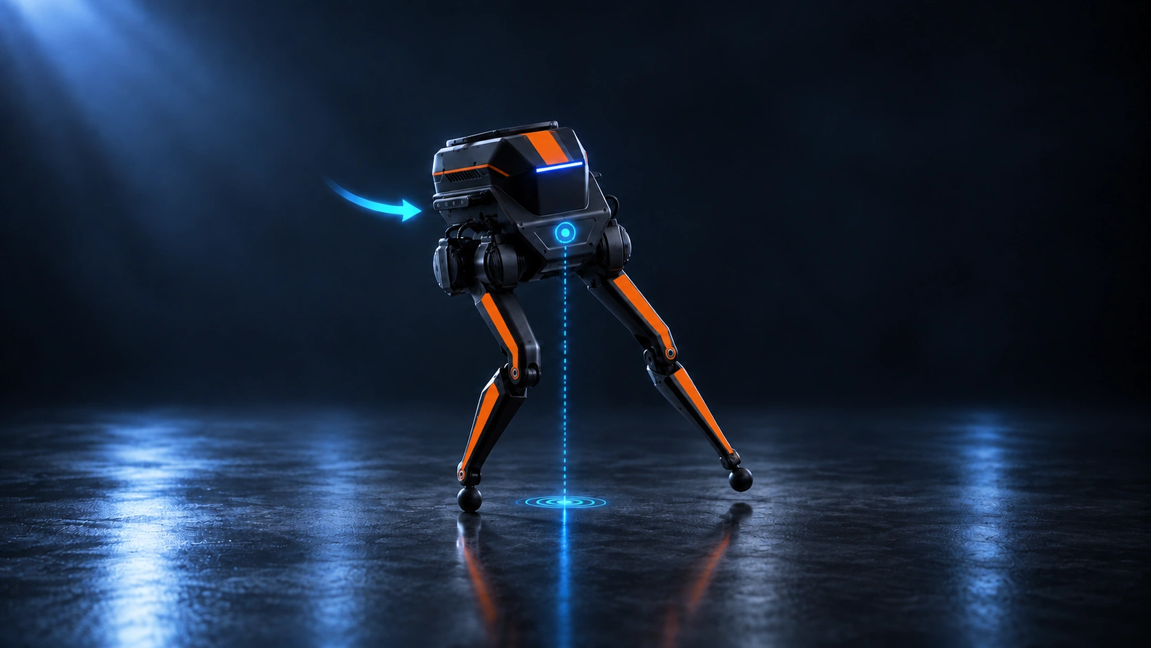 Робот Tron удерживает равновесие после толчка