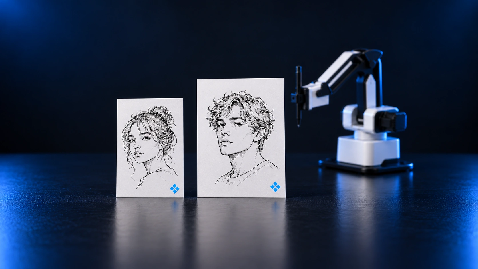 Карточки Sketchbot форматов 10 × 15 и 15 × 20 см