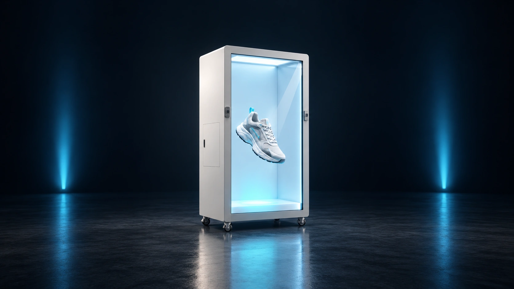 3D-изображение на прозрачном экране интерактивной витрины UV-BOX